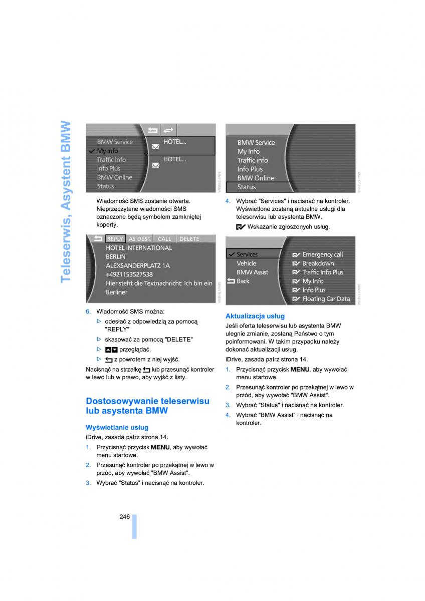 BMW 7 E65 E66 E67 instrukcja obslugi / page 248