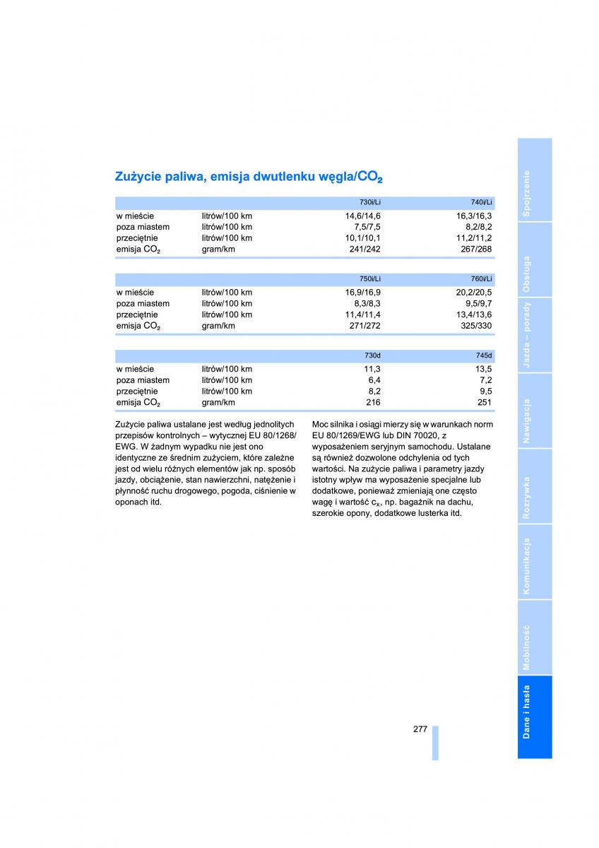 BMW 7 E65 E66 E67 instrukcja obslugi / page 279