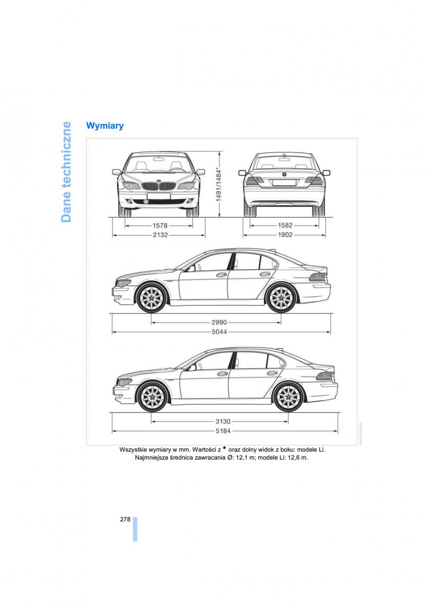 BMW 7 E65 E66 E67 instrukcja obslugi / page 280