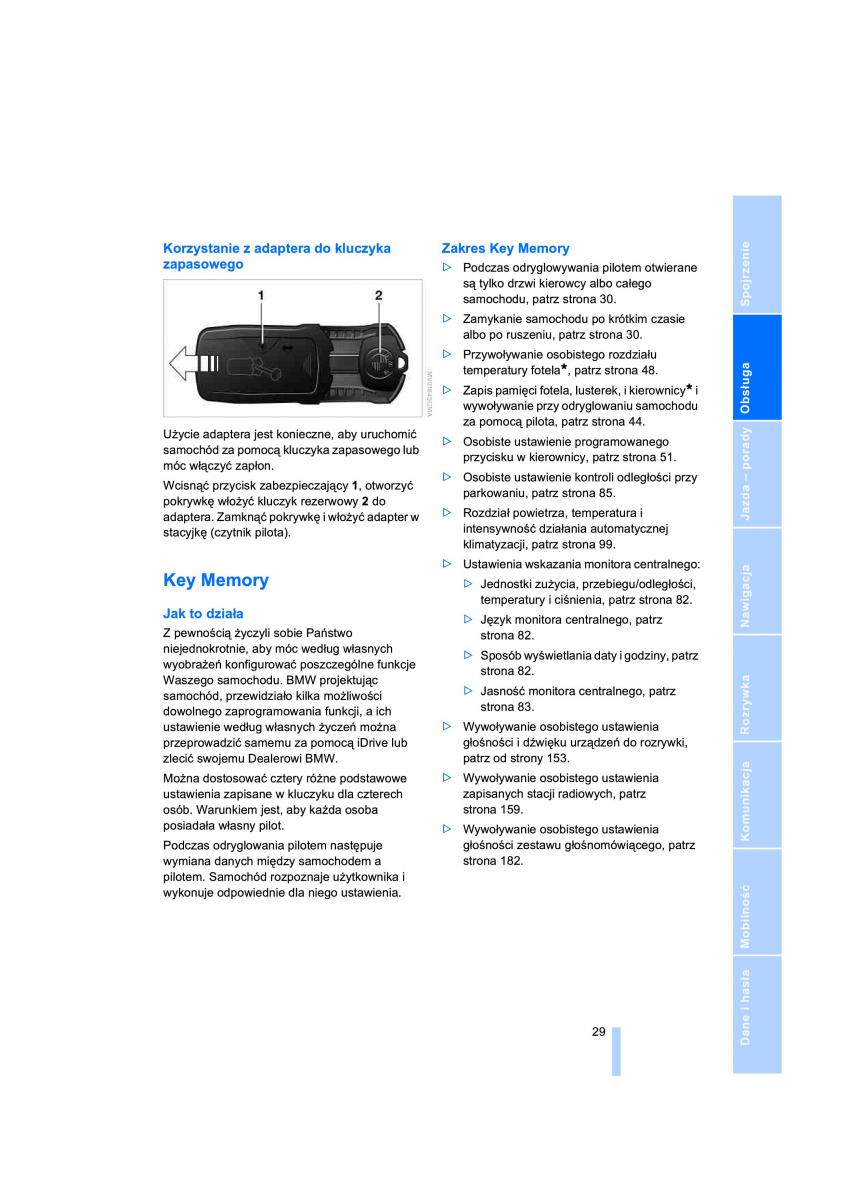 BMW 7 E65 E66 E67 instrukcja obslugi / page 31