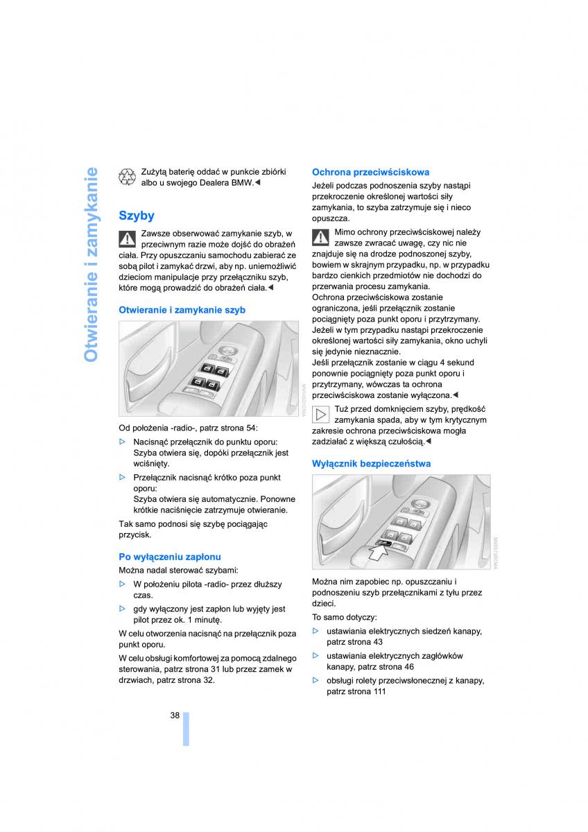 BMW 7 E65 E66 E67 instrukcja obslugi / page 40