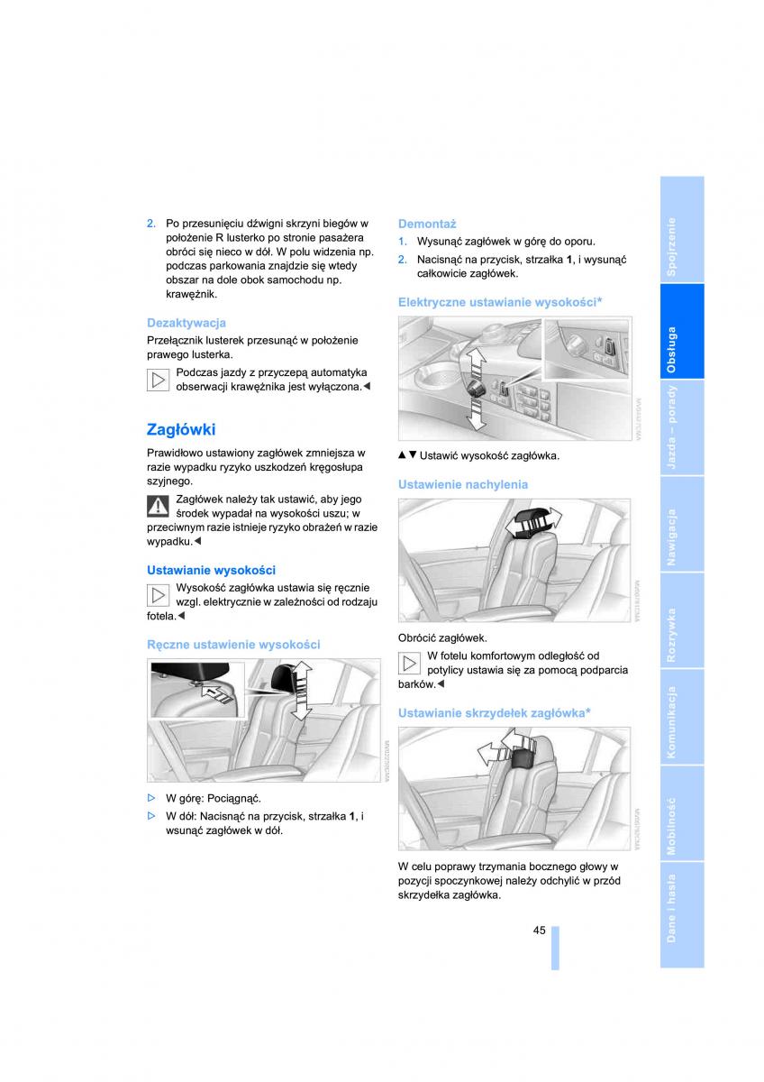 BMW 7 E65 E66 E67 instrukcja obslugi / page 47