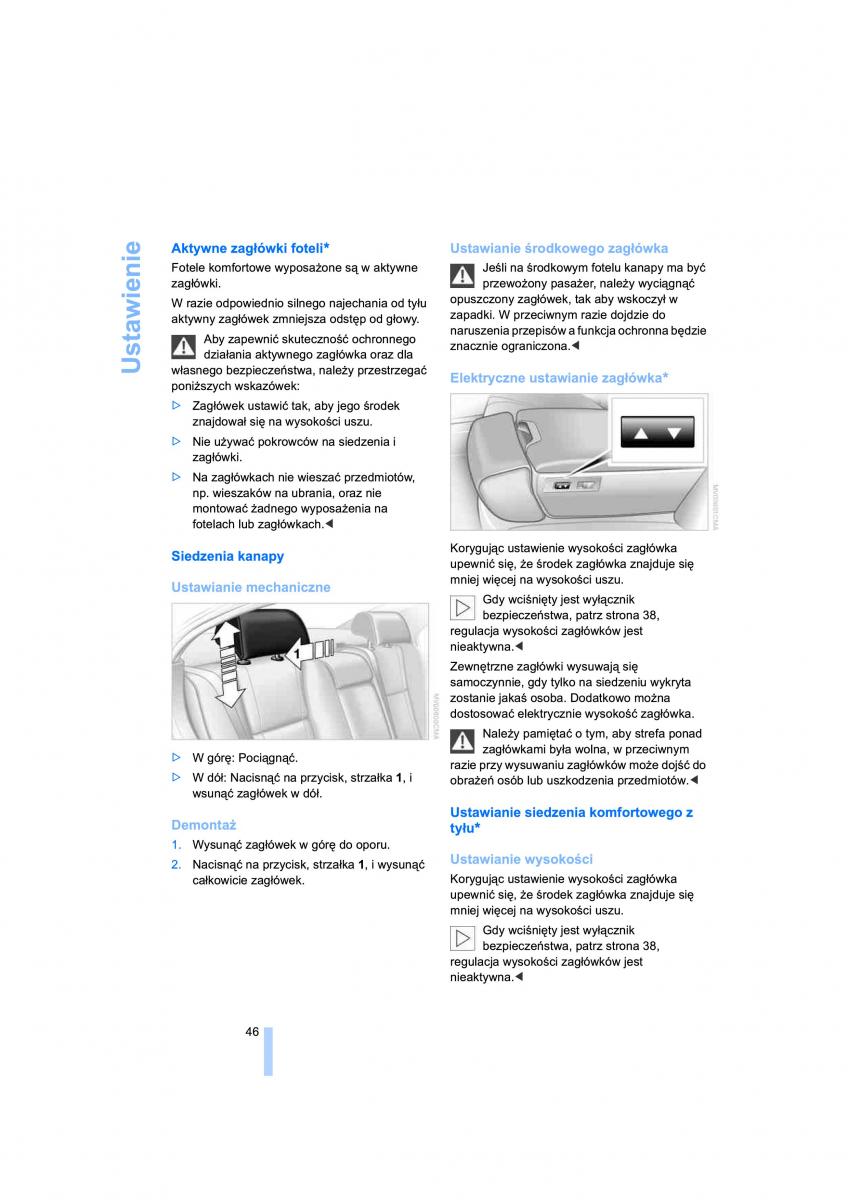 BMW 7 E65 E66 E67 instrukcja obslugi / page 48