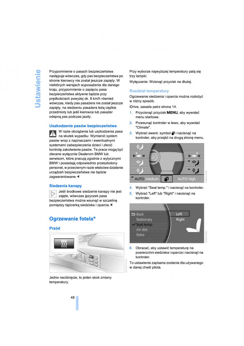 BMW 7 E65 E66 E67 instrukcja obslugi / page 50