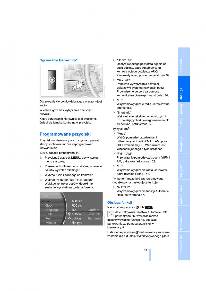 BMW 7 E65 E66 E67 instrukcja obslugi / page 53