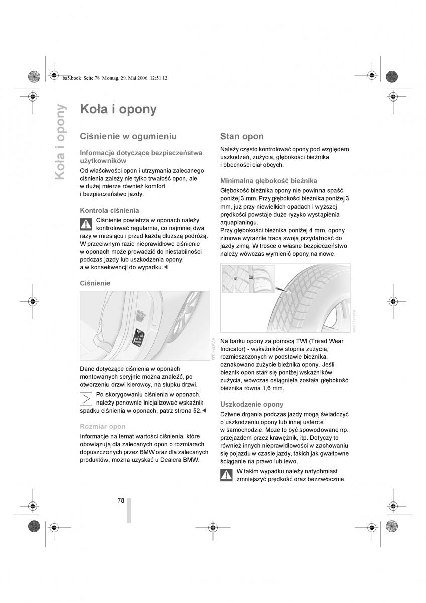 BMW Z4 E85 E86 instrukcja obslugi / page 79