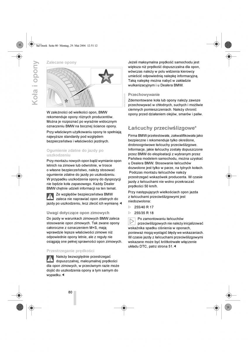 BMW Z4 E85 E86 instrukcja obslugi / page 81