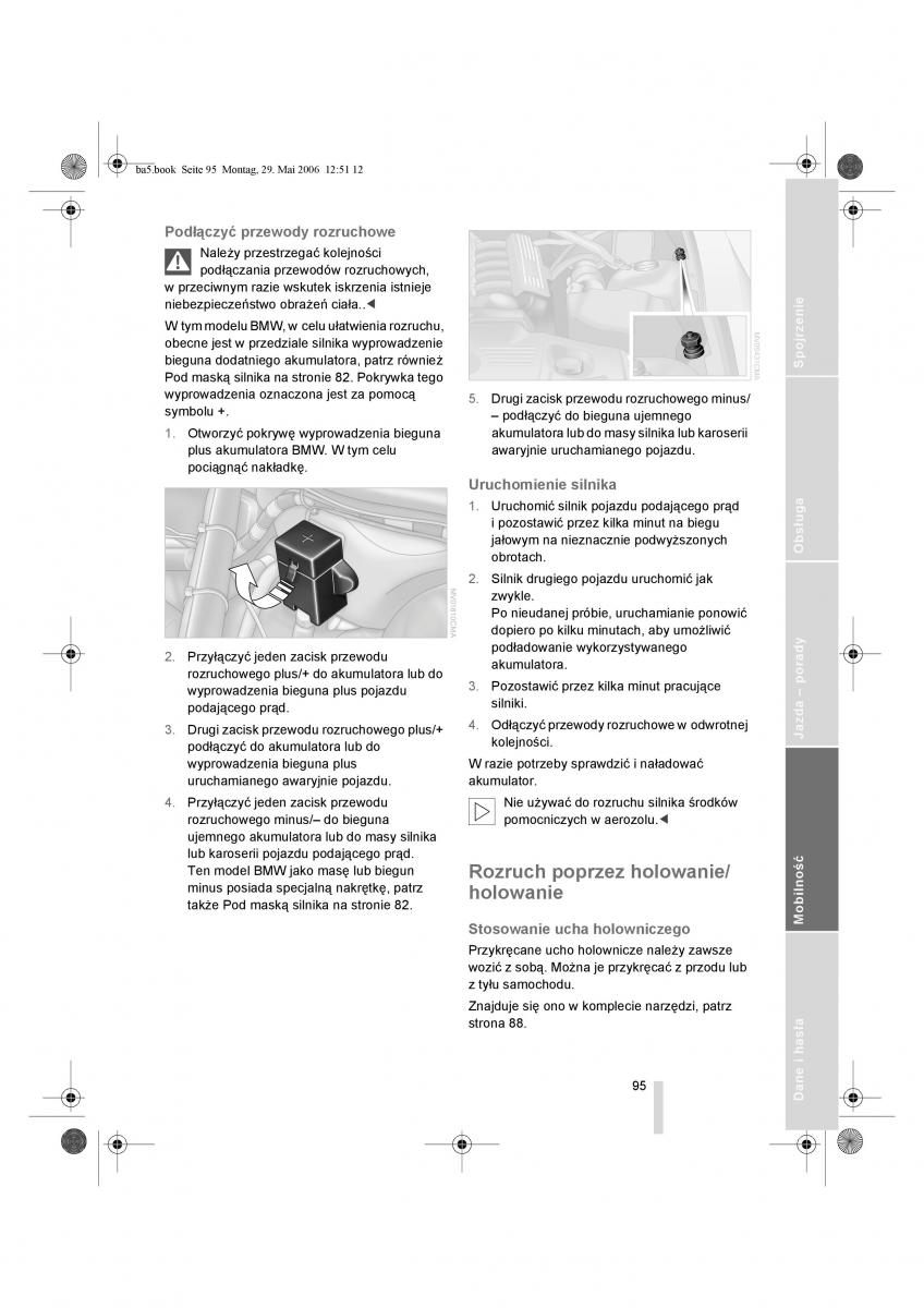 BMW Z4 E85 E86 instrukcja obslugi / page 96