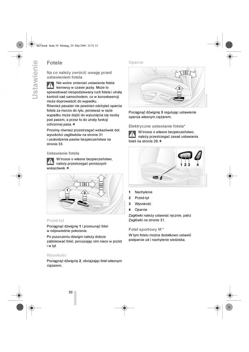 BMW Z4 E85 E86 instrukcja obslugi / page 31