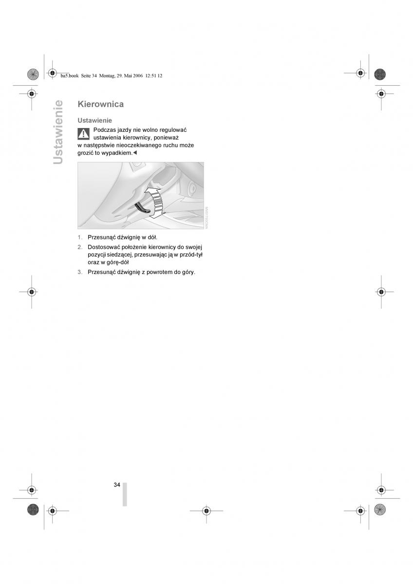 BMW Z4 E85 E86 instrukcja obslugi / page 35