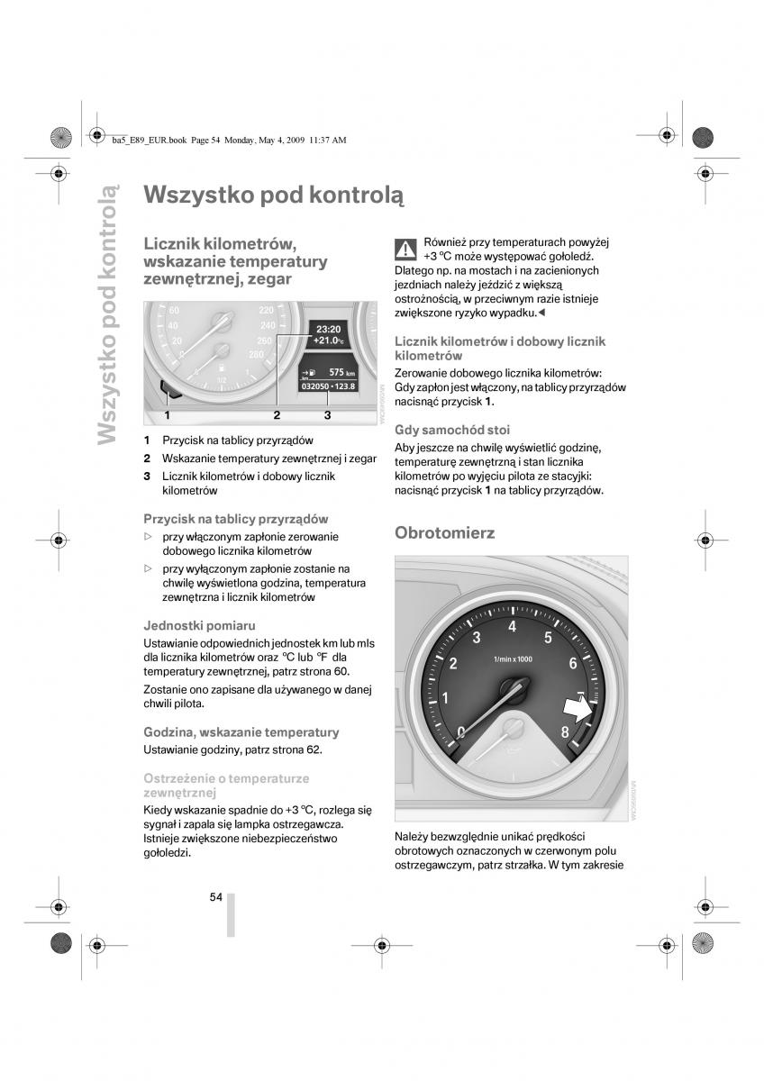 BMW Z4 E89 instrukcja obslugi / page 55