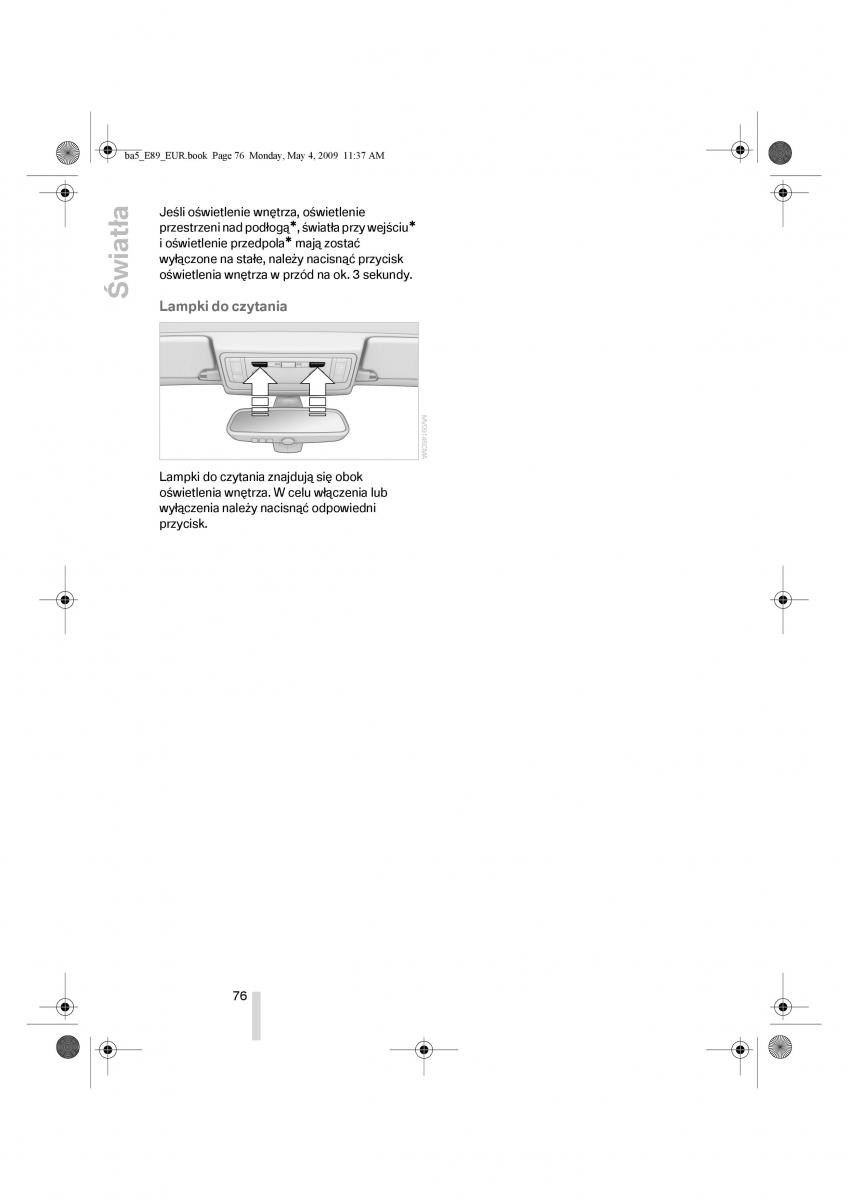 BMW Z4 E89 instrukcja obslugi / page 77