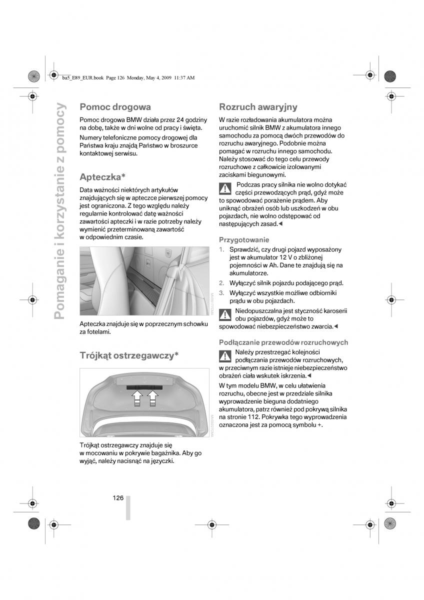 BMW Z4 E89 instrukcja obslugi / page 127