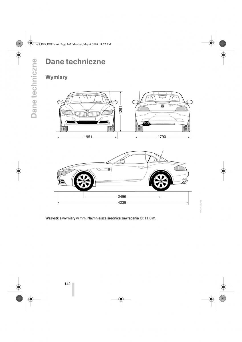 BMW Z4 E89 instrukcja obslugi / page 143