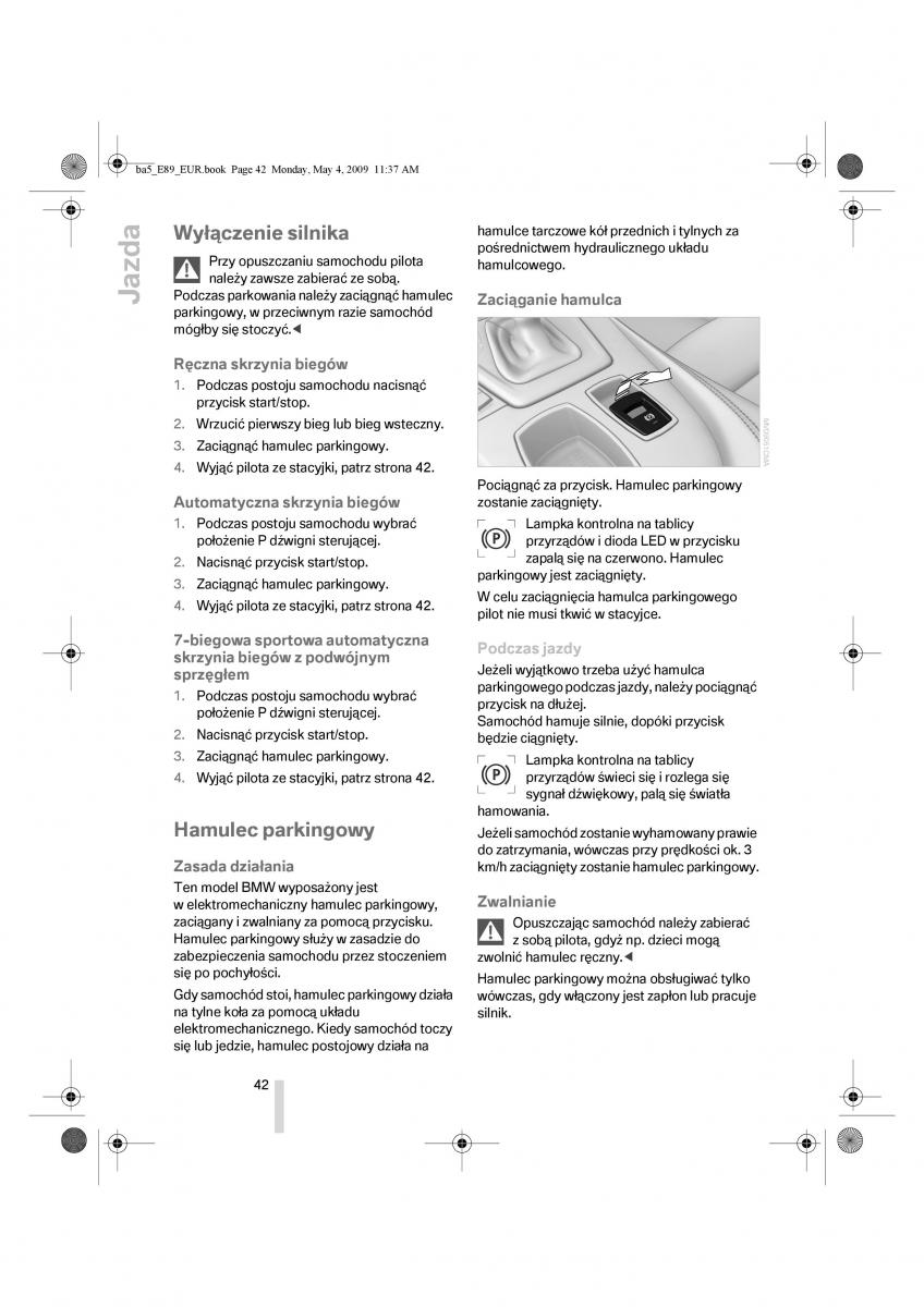 BMW Z4 E89 instrukcja obslugi / page 43