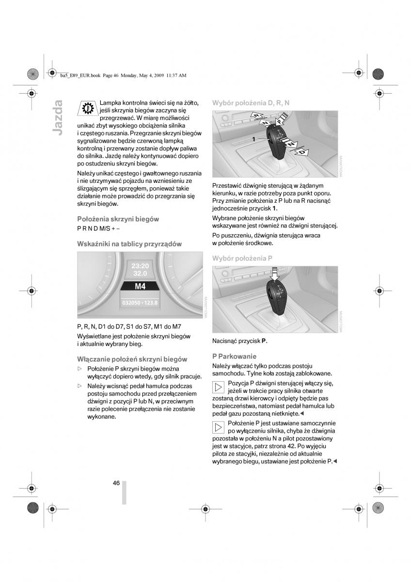 BMW Z4 E89 instrukcja obslugi / page 47