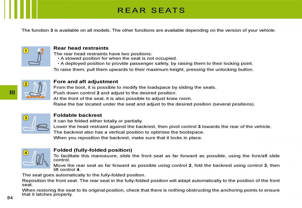 Citroen C2 owners manual / page 68