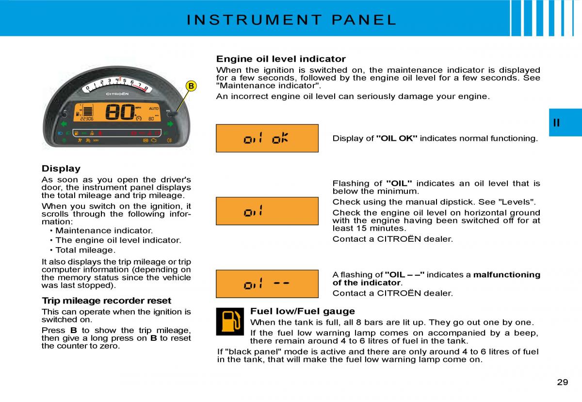 Citroen C2 owners manual / page 9