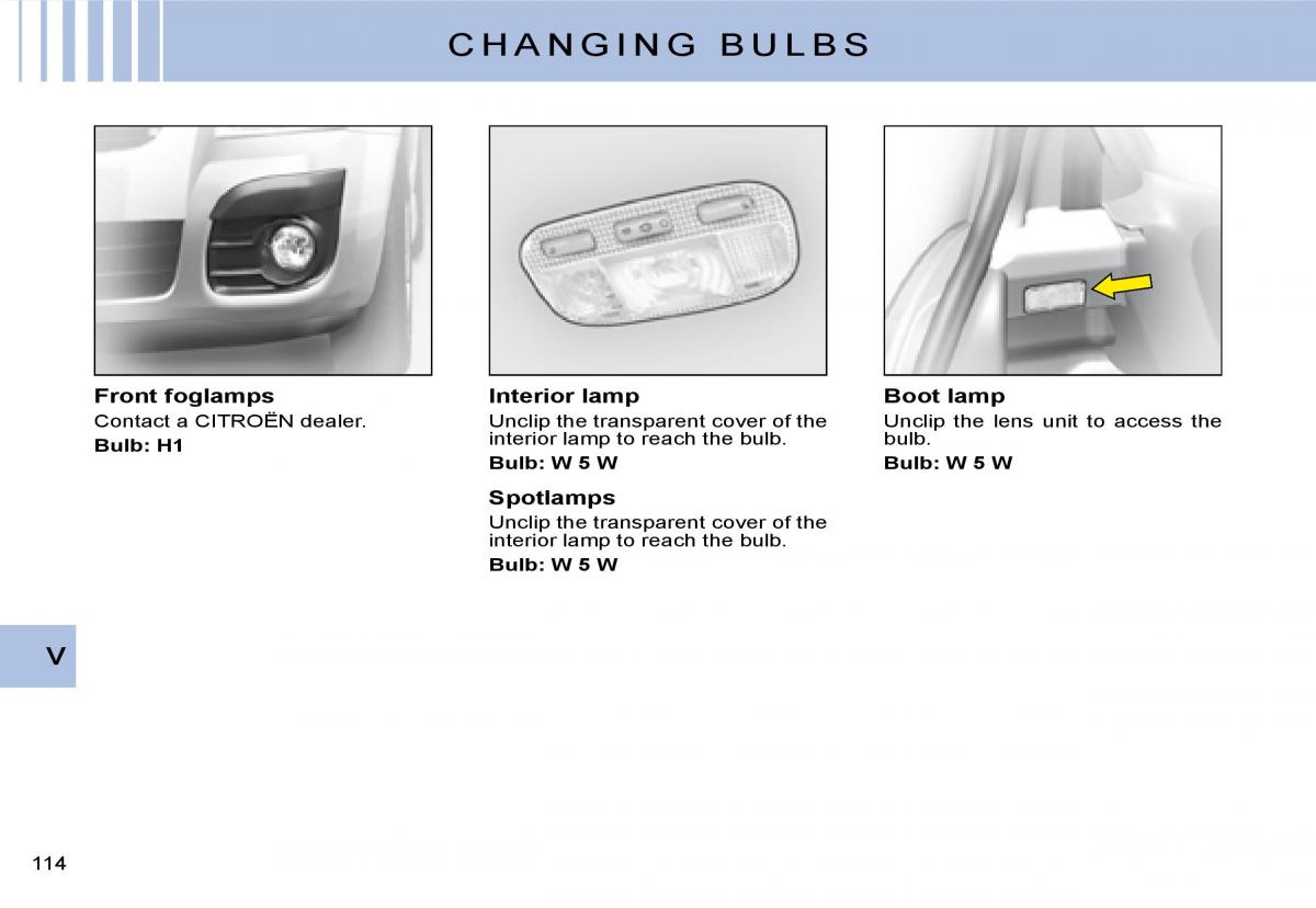 Citroen C2 owners manual / page 98