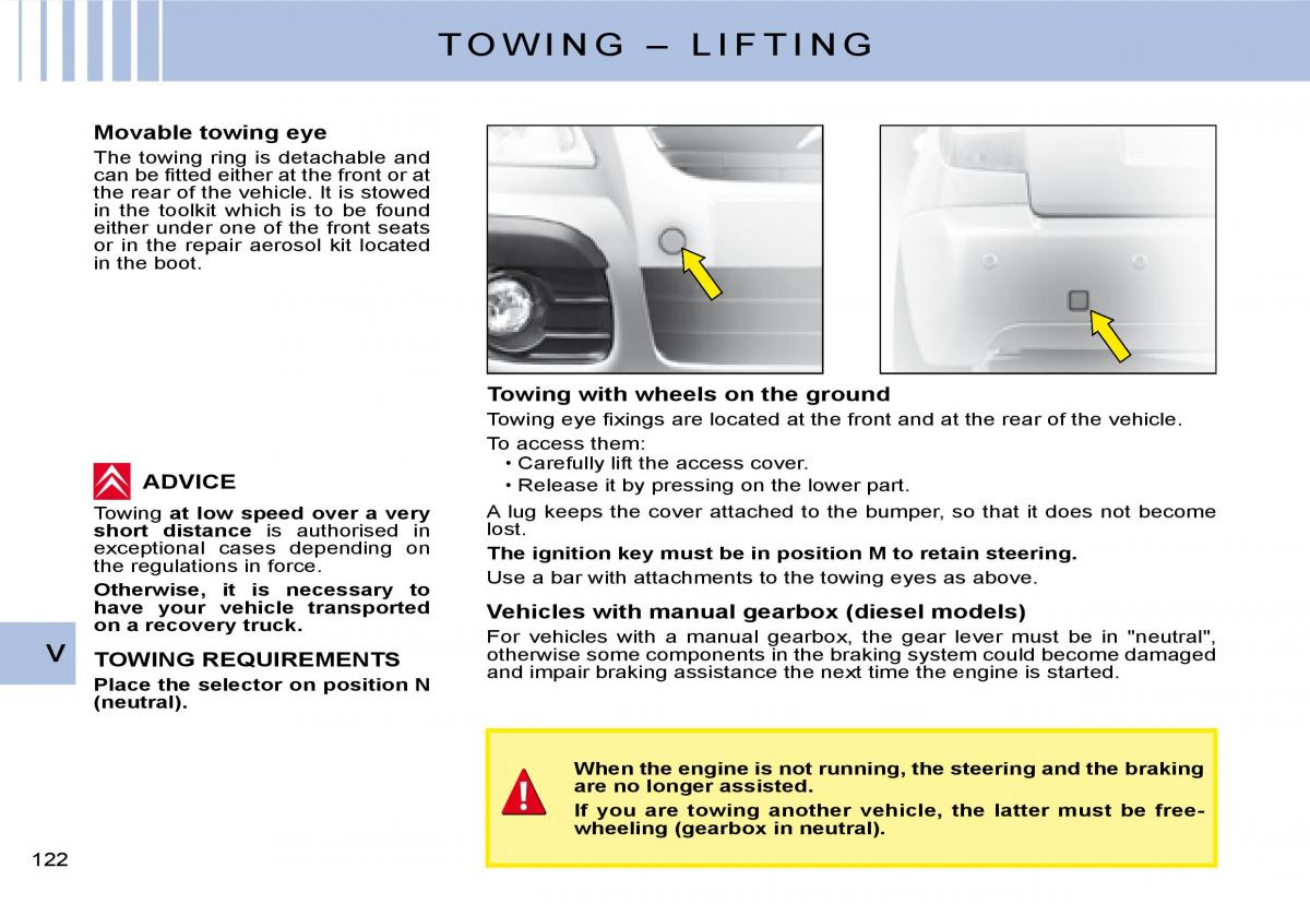 Citroen C2 owners manual / page 107