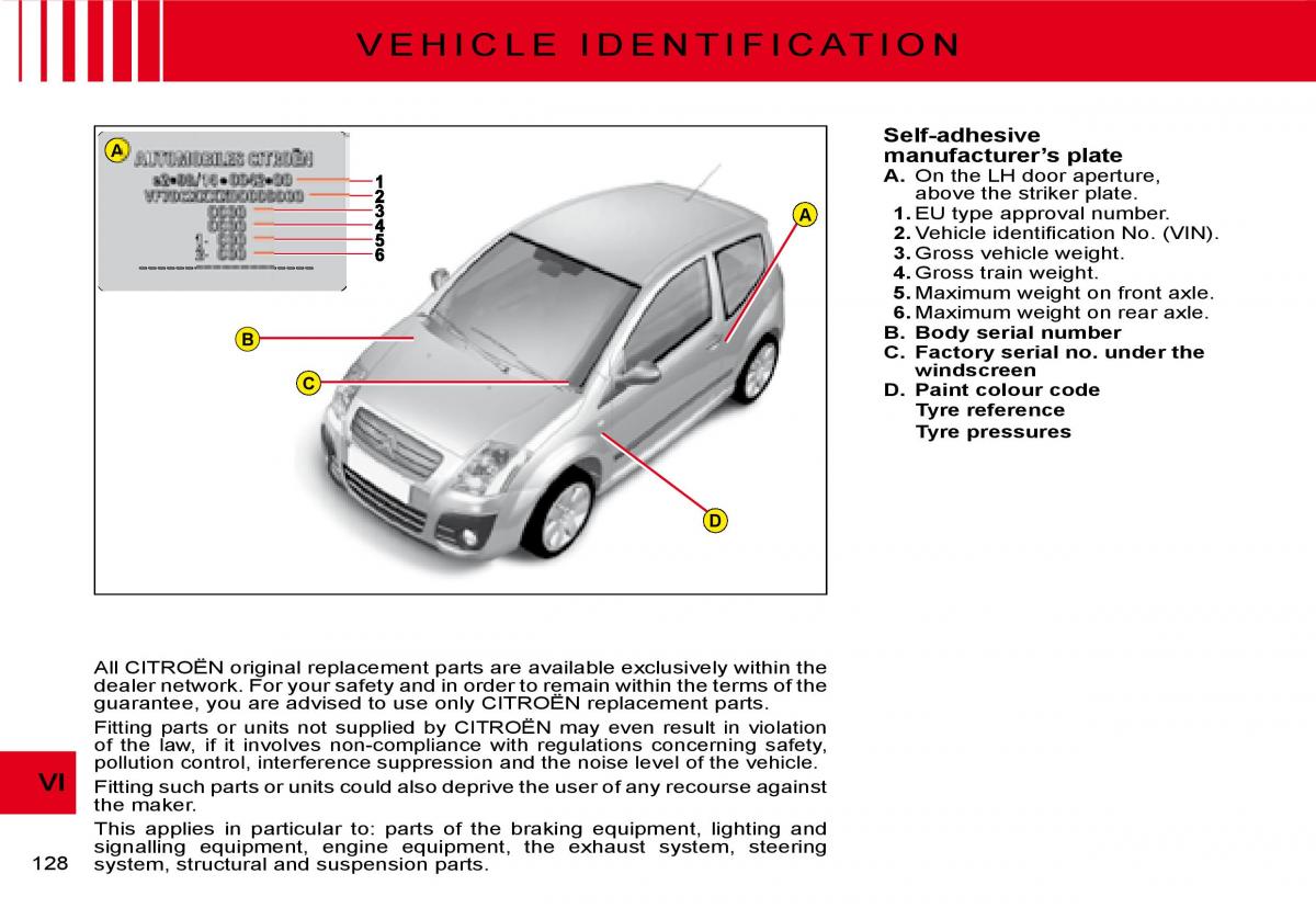 Citroen C2 owners manual / page 113