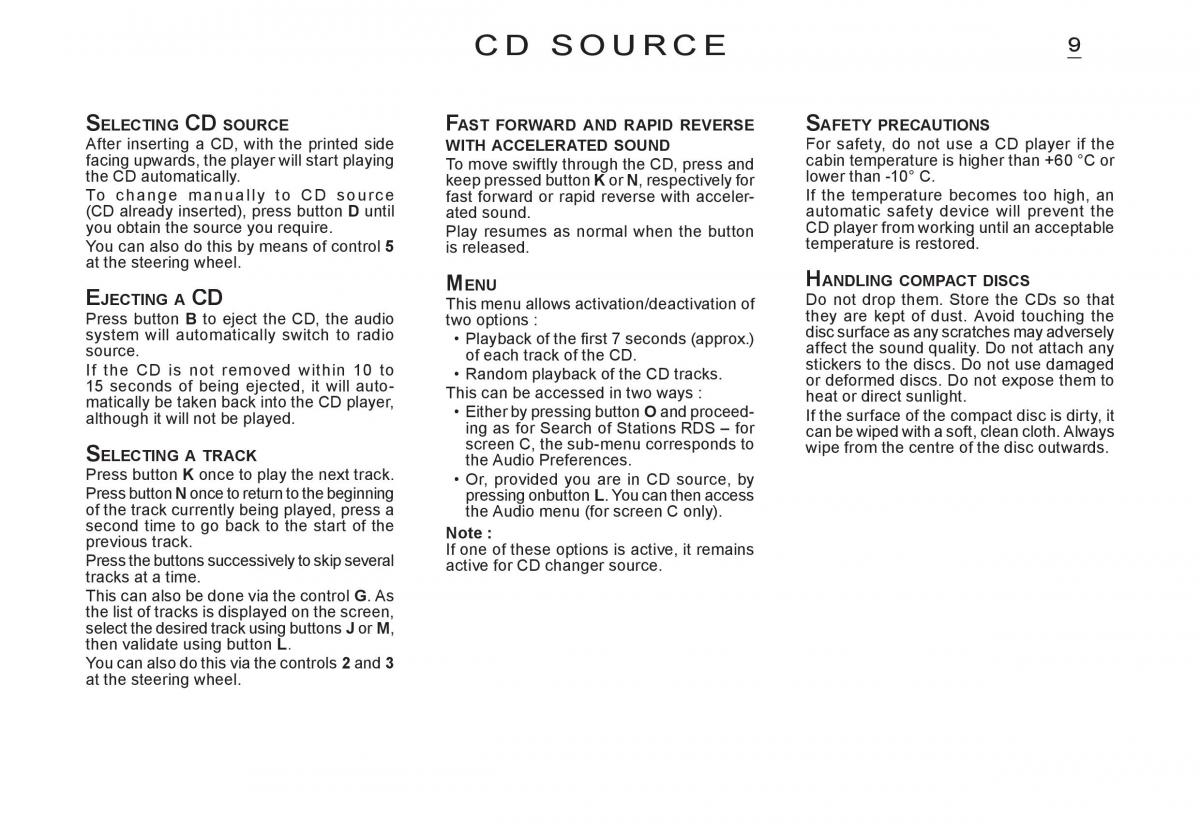 Citroen C2 owners manual / page 123