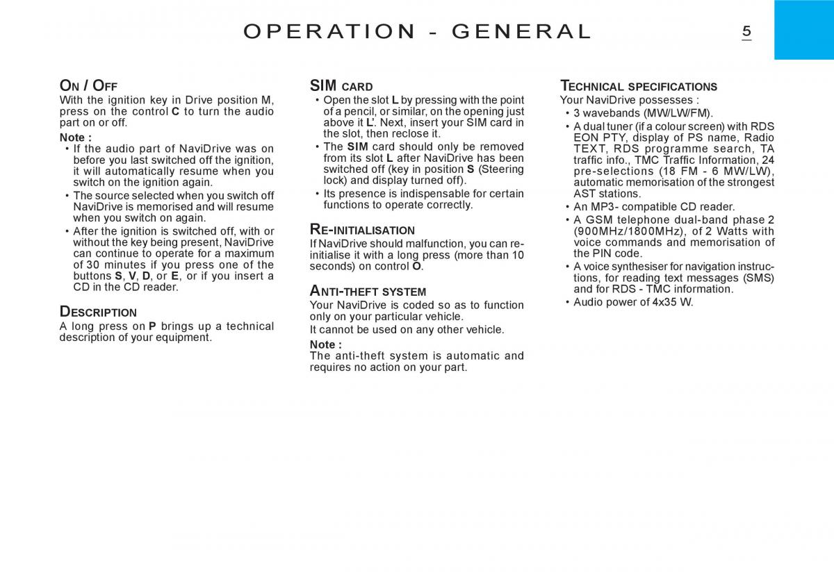 Citroen C2 owners manual / page 133