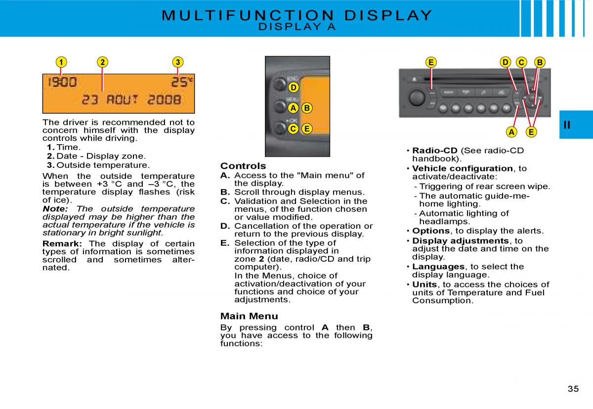 Citroen C2 owners manual / page 18