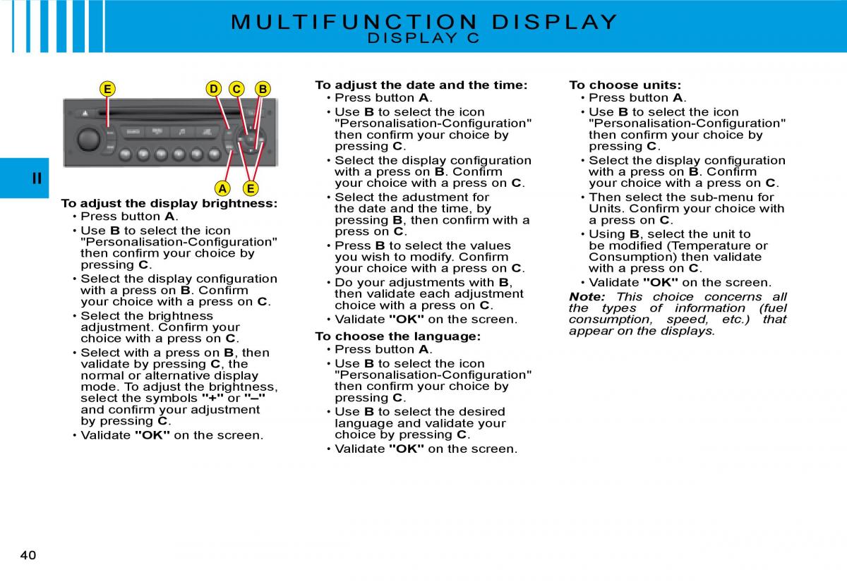 Citroen C2 owners manual / page 23