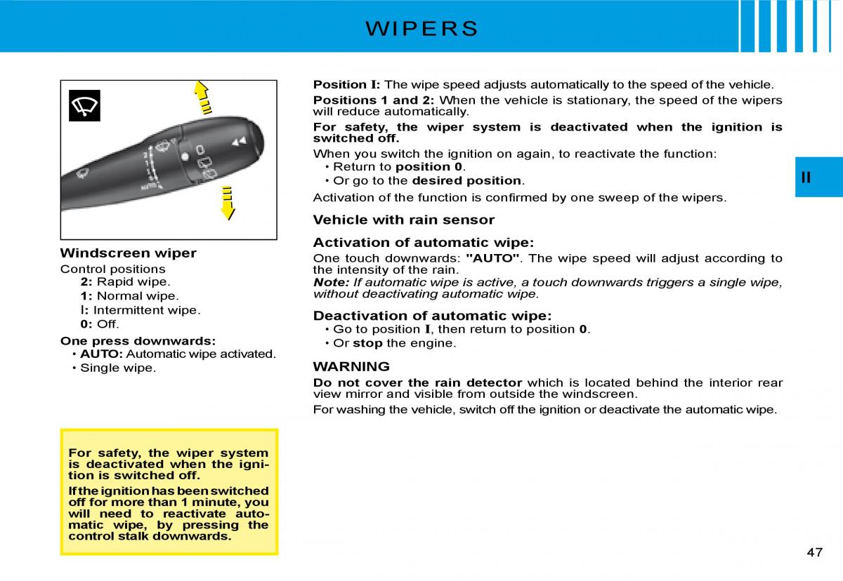 Citroen C2 owners manual / page 30