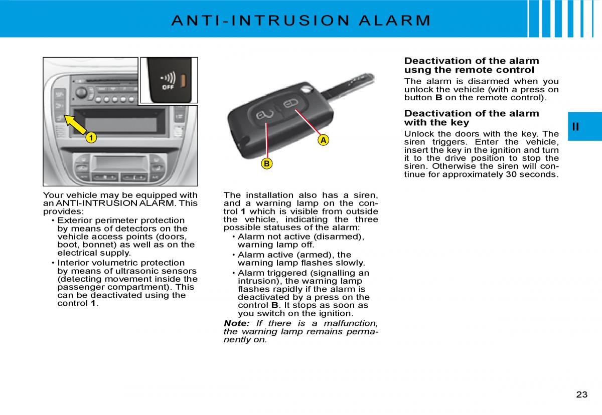 Citroen C2 owners manual / page 4