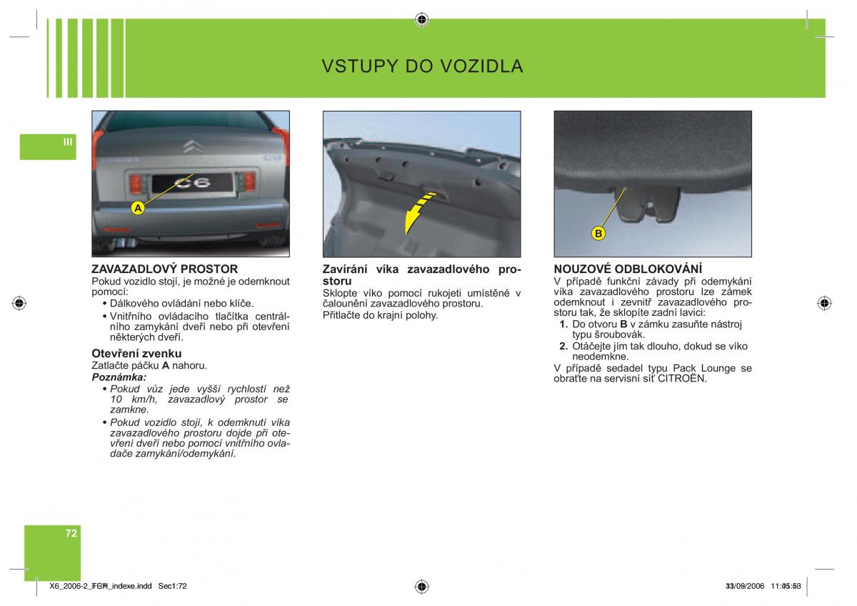 Citroen C6 navod k obsludze / page 76