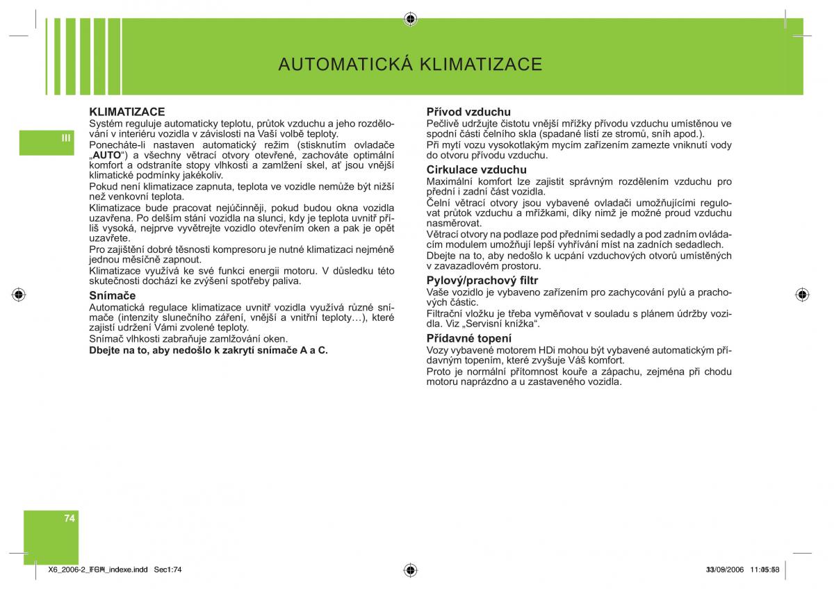 Citroen C6 navod k obsludze / page 78