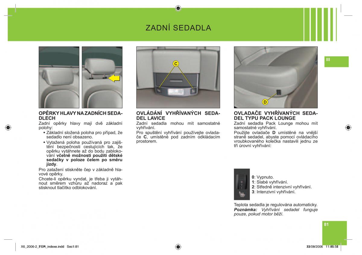 Citroen C6 navod k obsludze / page 85