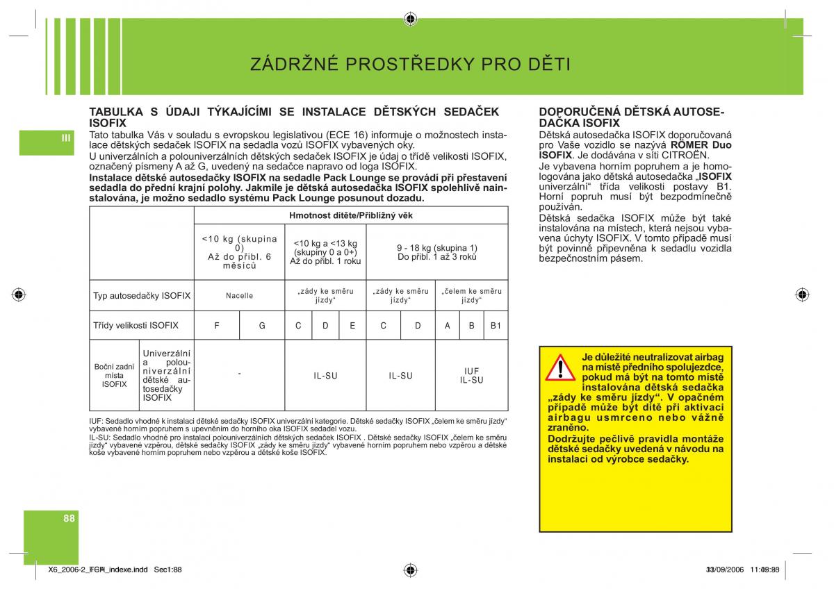 Citroen C6 navod k obsludze / page 92