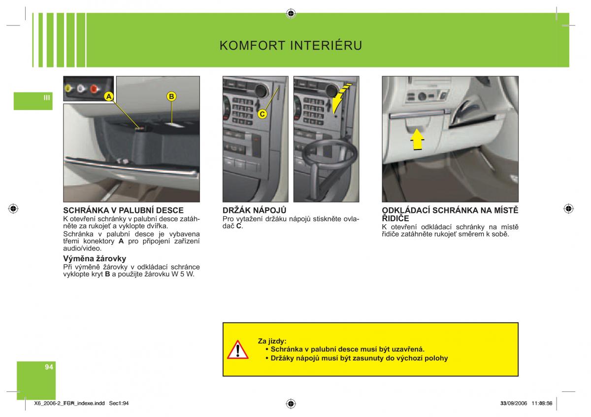 Citroen C6 navod k obsludze / page 98