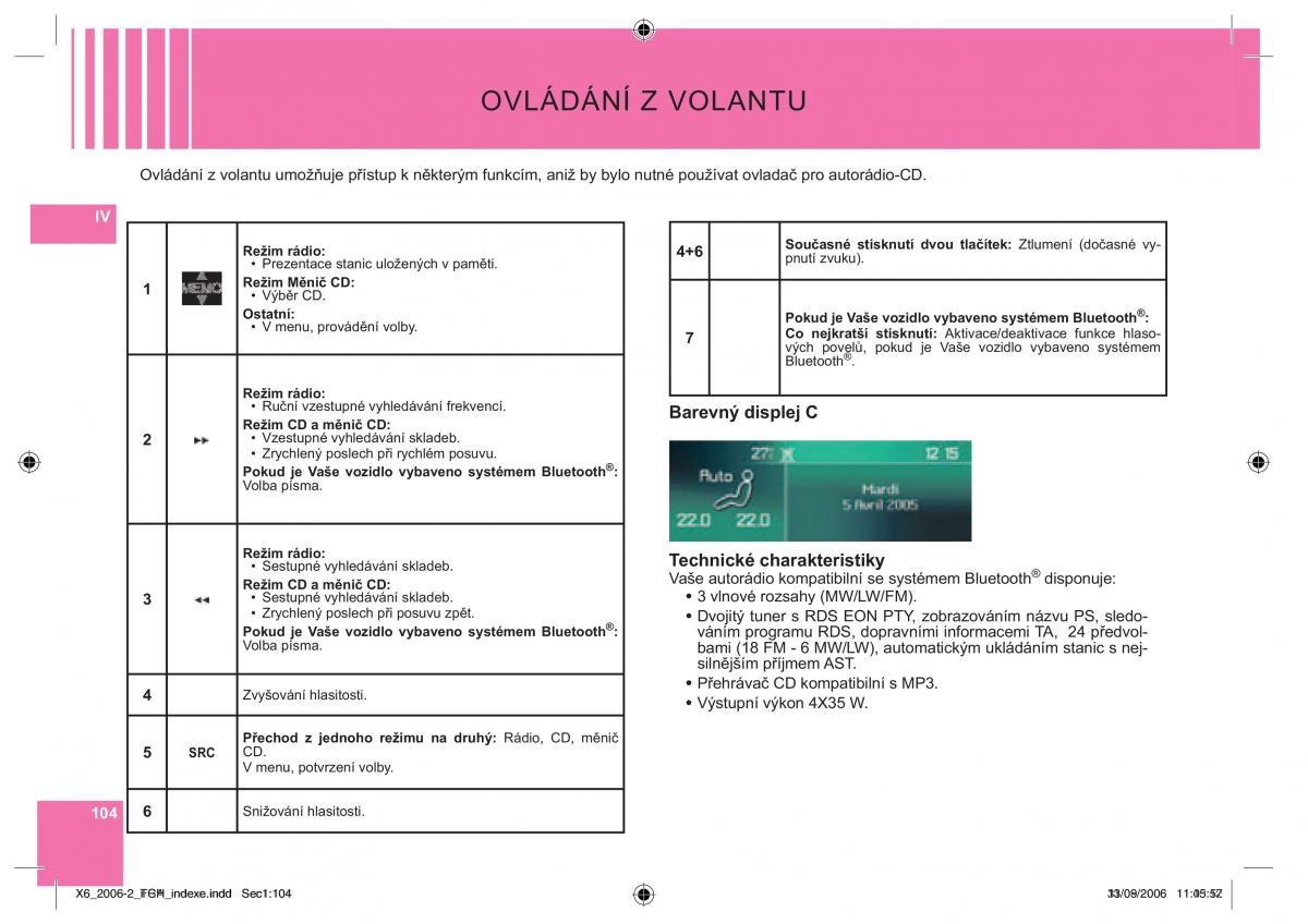 Citroen C6 navod k obsludze / page 108