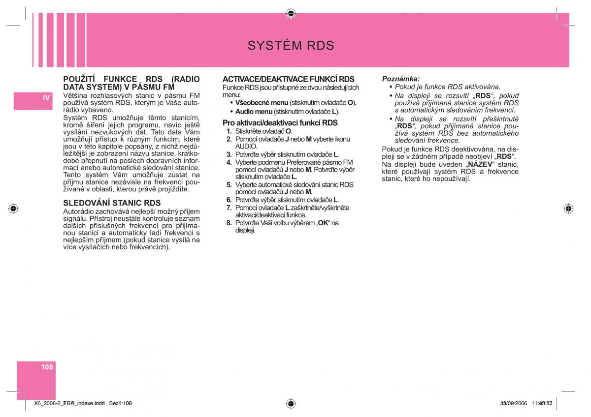 Citroen C6 navod k obsludze / page 112