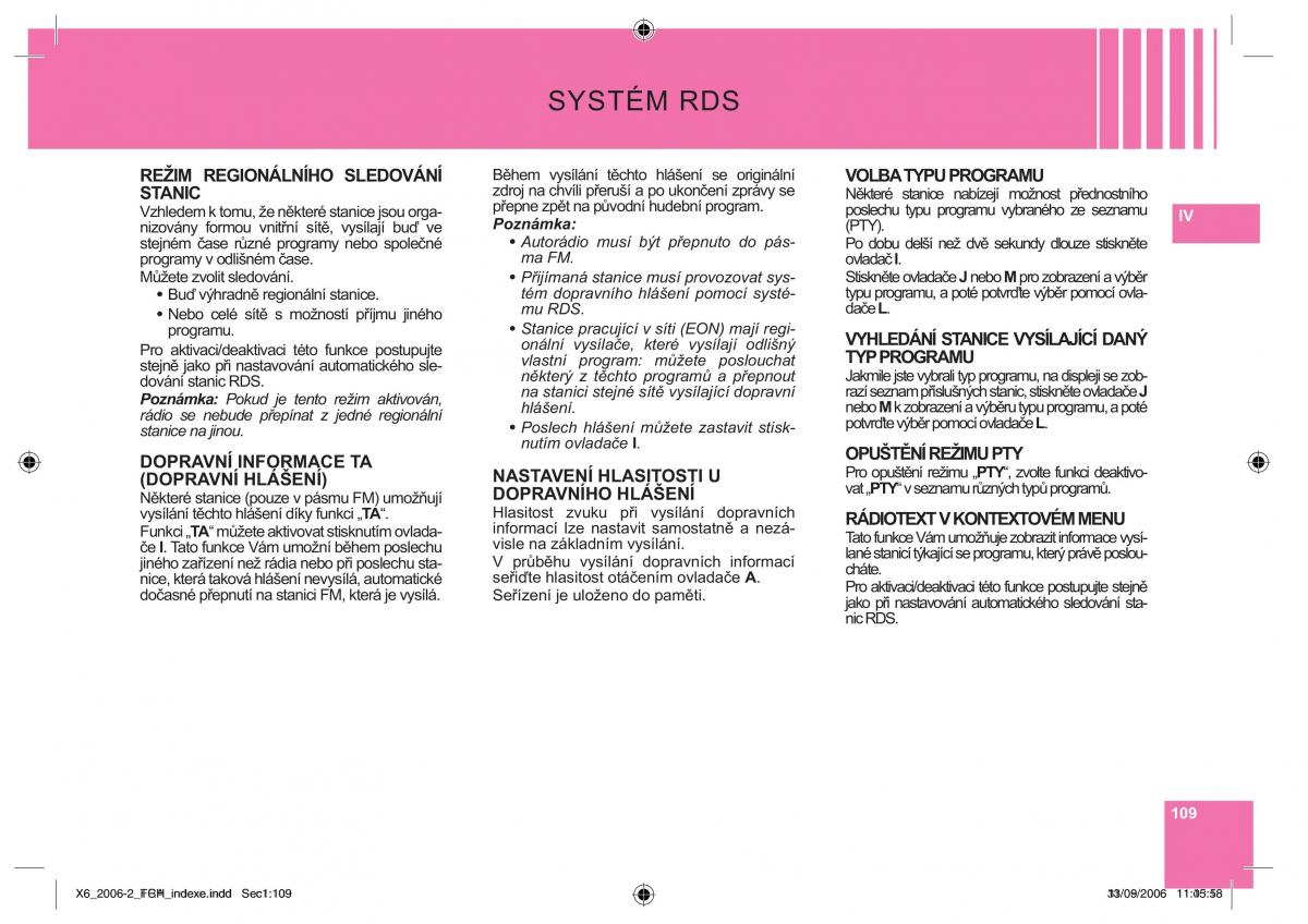 Citroen C6 navod k obsludze / page 113