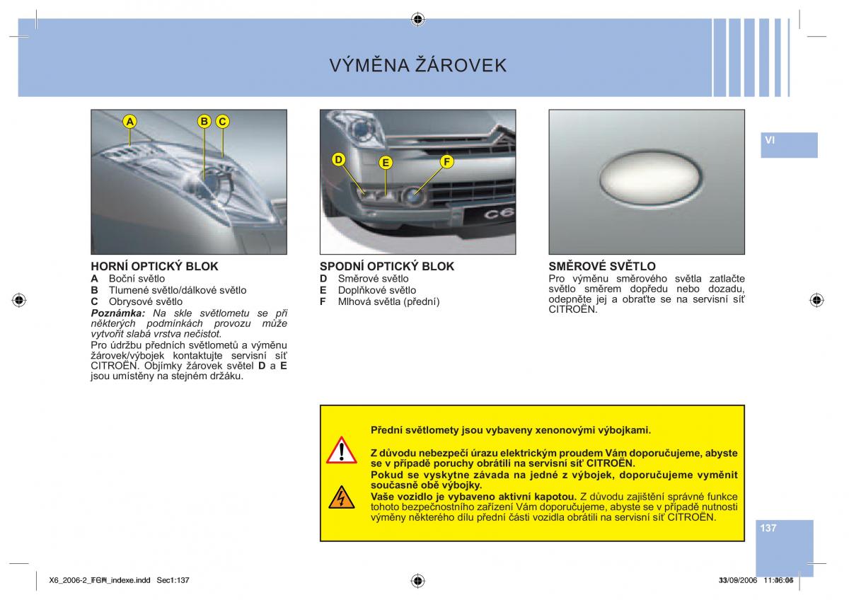 Citroen C6 navod k obsludze / page 141