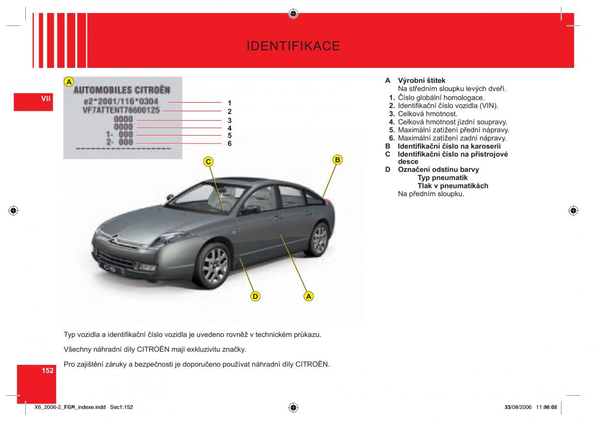 Citroen C6 navod k obsludze / page 156