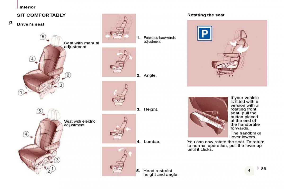 Citroen C8 owners manual / page 7