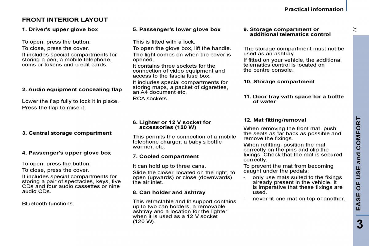 Citroen C8 owners manual / page 76