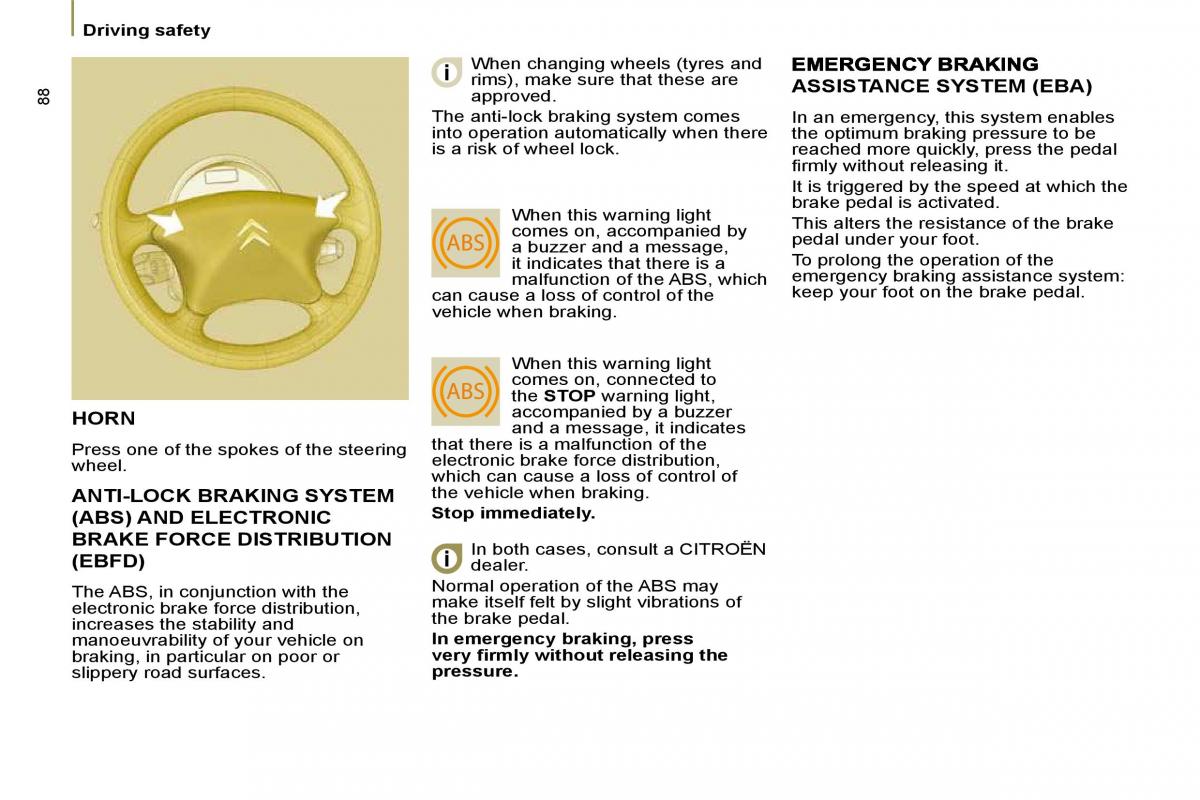 Citroen C8 owners manual / page 87