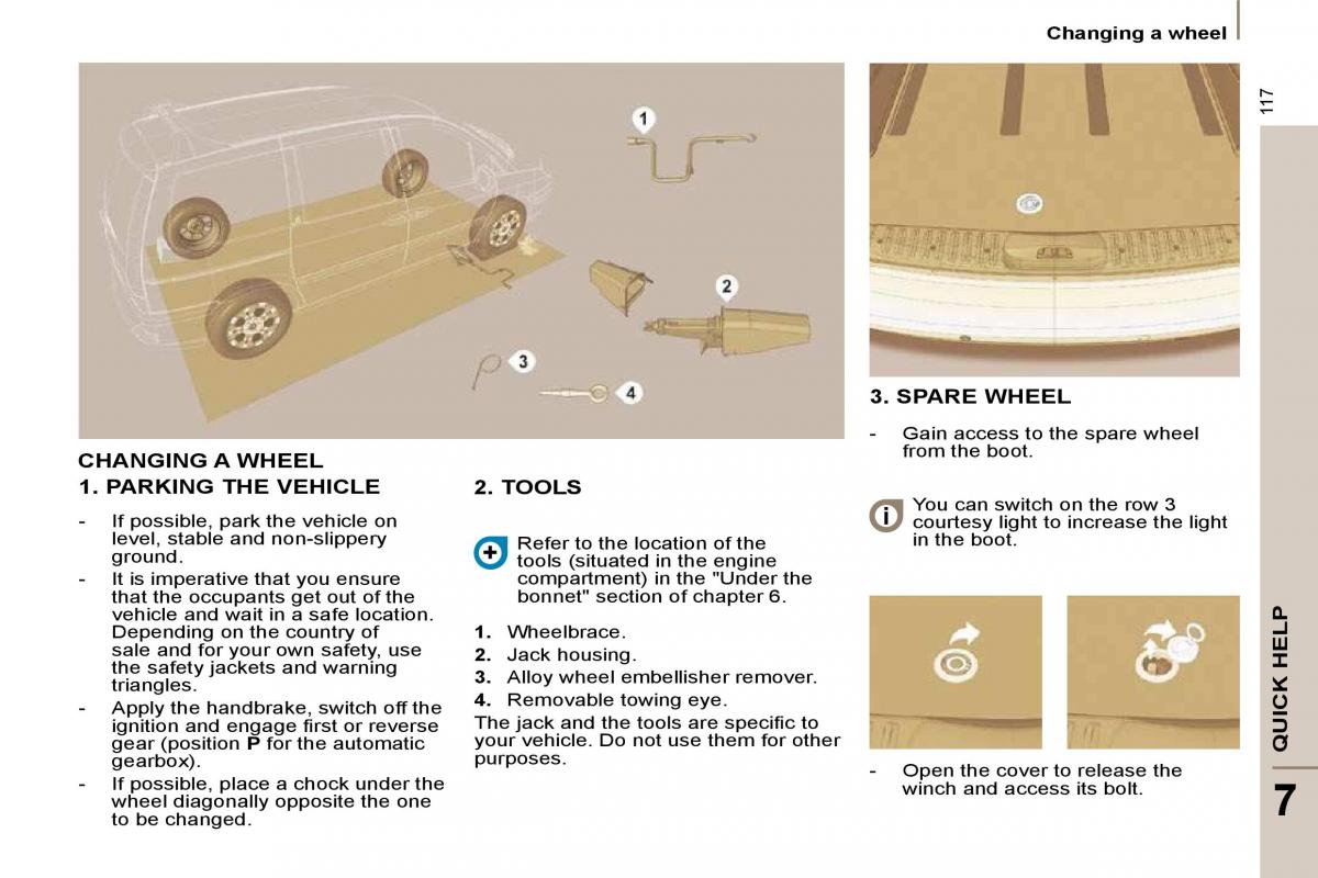 Citroen C8 owners manual / page 118