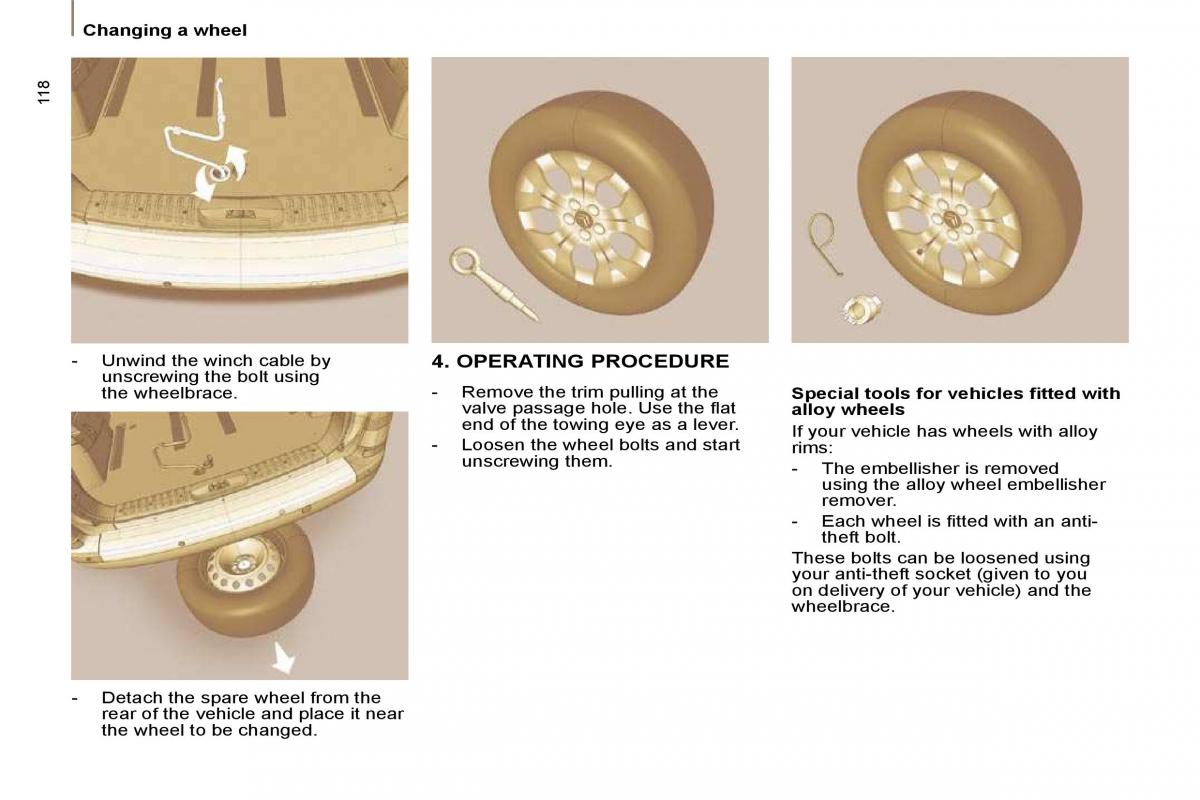 Citroen C8 owners manual / page 119