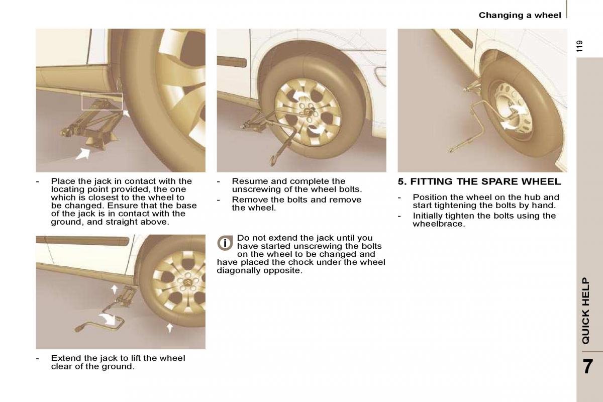 Citroen C8 owners manual / page 120