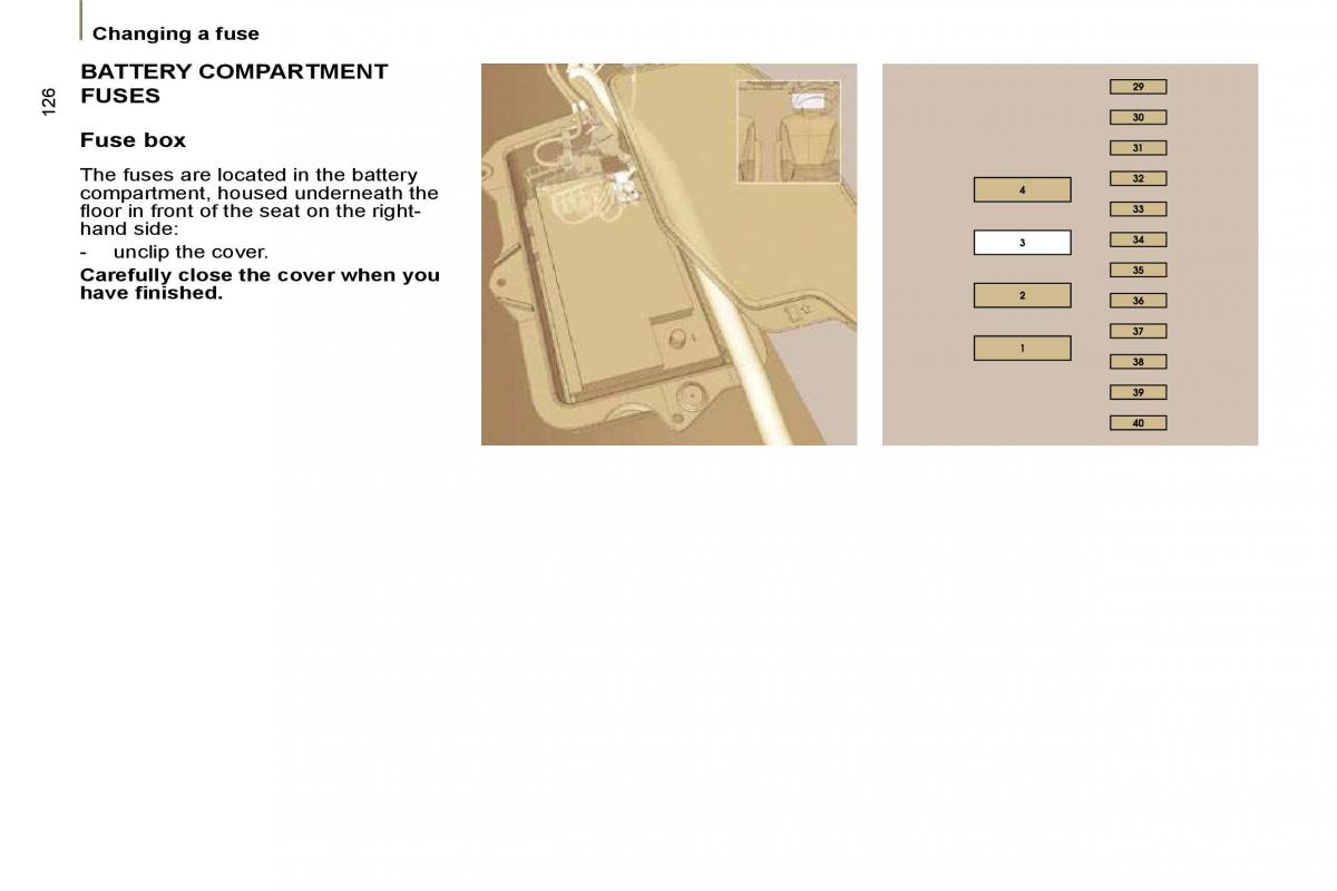 Citroen C8 owners manual / page 128