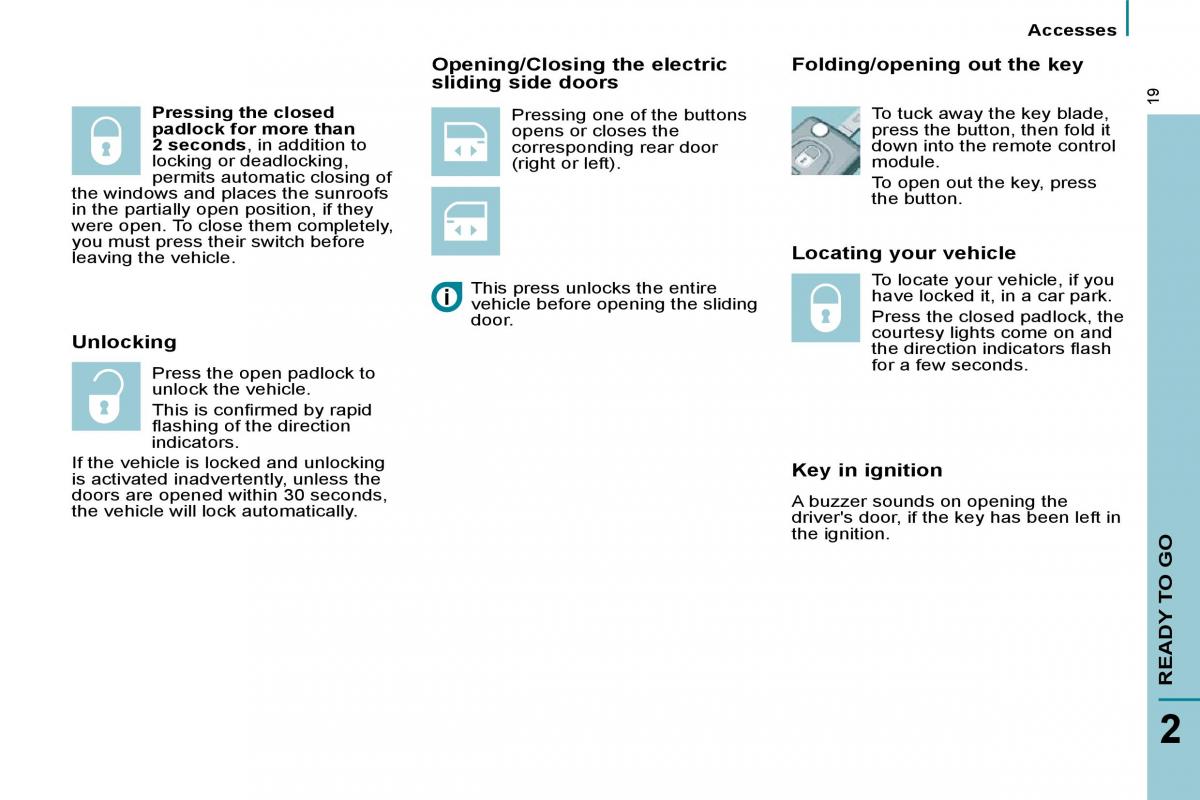 Citroen C8 owners manual / page 14