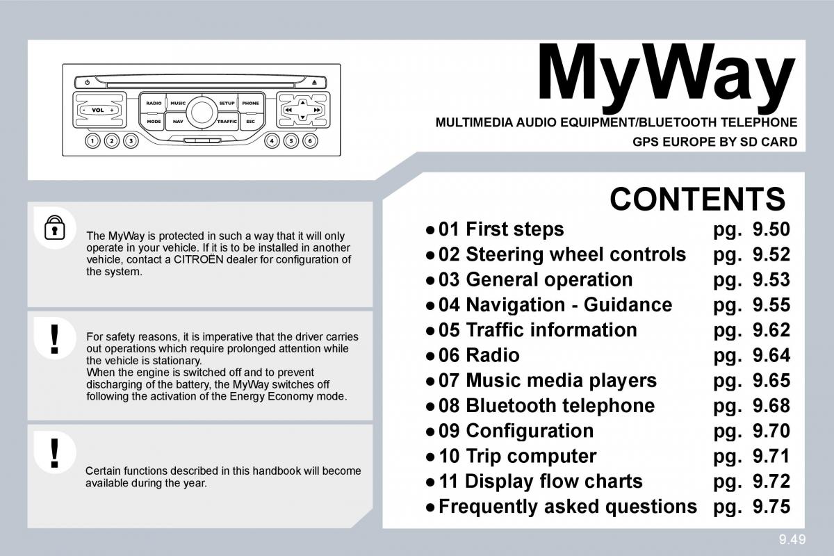 Citroen C8 owners manual / page 188